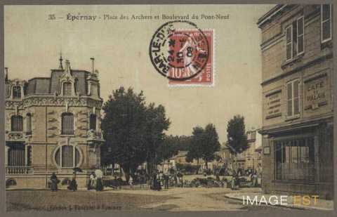 Place des Archers et boulevard du Pont-Neuf (Épernay)